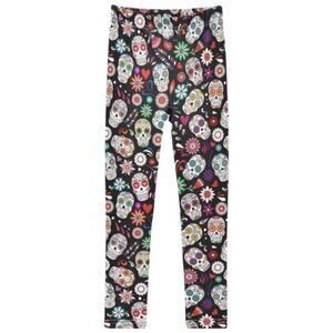 Halloween Sugar Skull Leggings MEDIUM M Dawn Of The Dead SOFT
